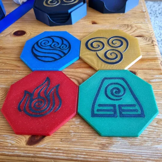 Bộ lót ly Bending Elements từ Avatar: The Last Airbender - Image 3