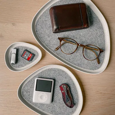 Bộ khay đựng đồ hình dạng hữu cơ đơn giản và thanh lịch