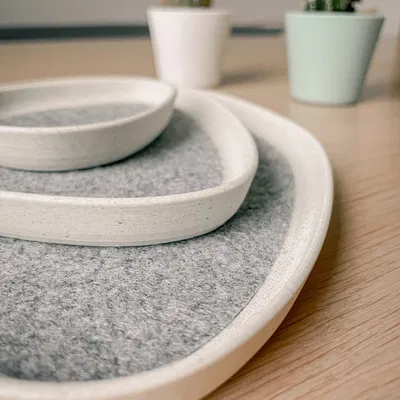 Bộ khay đựng đồ hình dạng hữu cơ đơn giản và thanh lịch