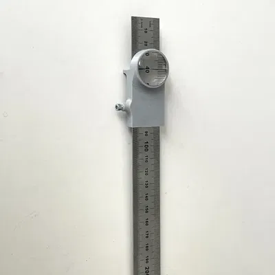 **Dừng độ sâu cho thước kẻ với ống kính chỉ thị 6x**