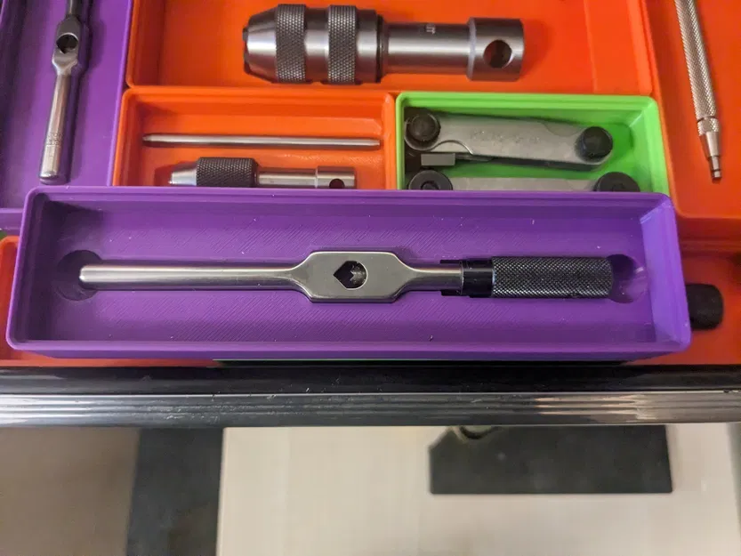 Tay cầm và chìa khóa Starrett 91A trong bộ Gridfinity 4x1x3 - Image 1