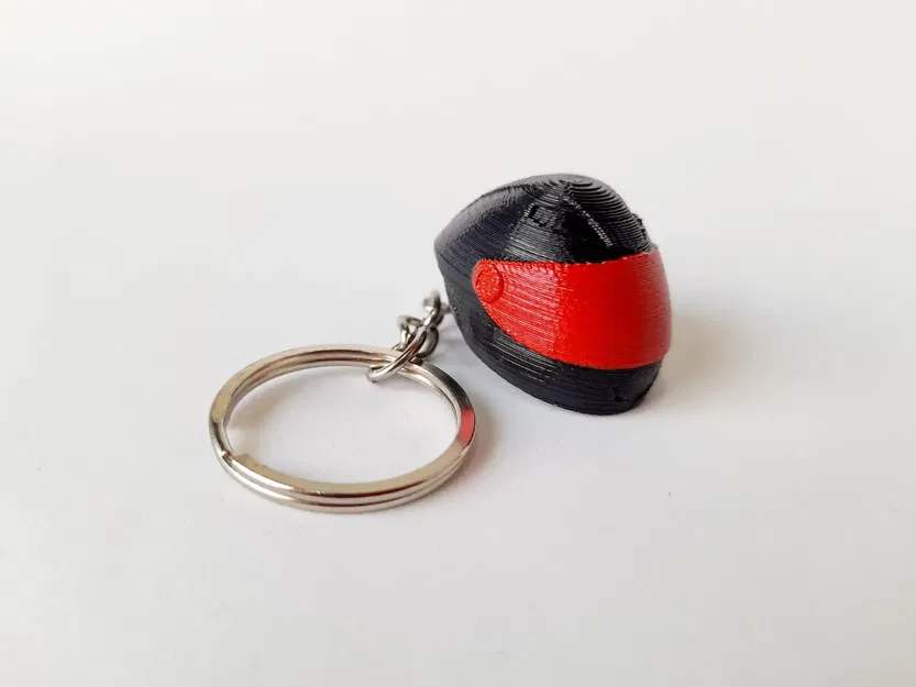 Móc khóa hình mũ bảo hiểm moto trang trí cho chìa khóa - Image 1