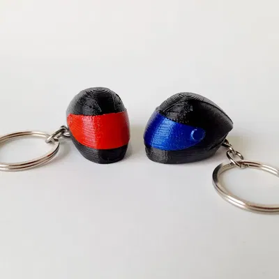 Móc khóa hình mũ bảo hiểm moto trang trí cho chìa khóa