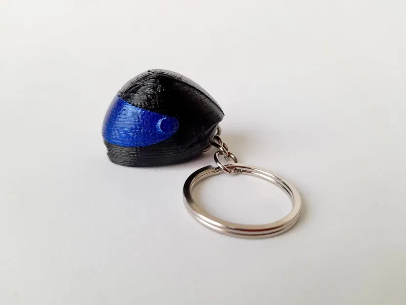 Móc khóa hình mũ bảo hiểm moto trang trí cho chìa khóa - Image 3