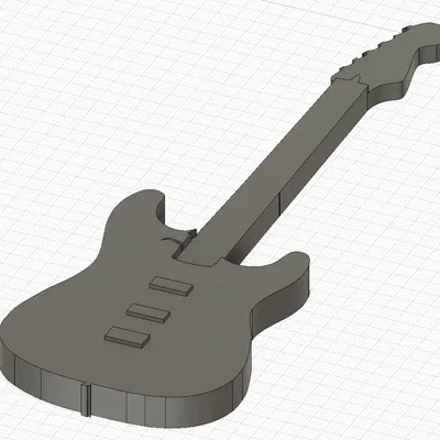 Mô hình guitar điện đơn giản để in hoặc tùy chỉnh
