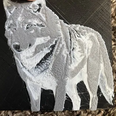 Chó sói tạo ra bằng AI với phần mềm HueForge