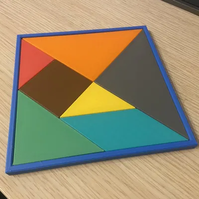 Tangram 15x15 với đế cho trẻ em