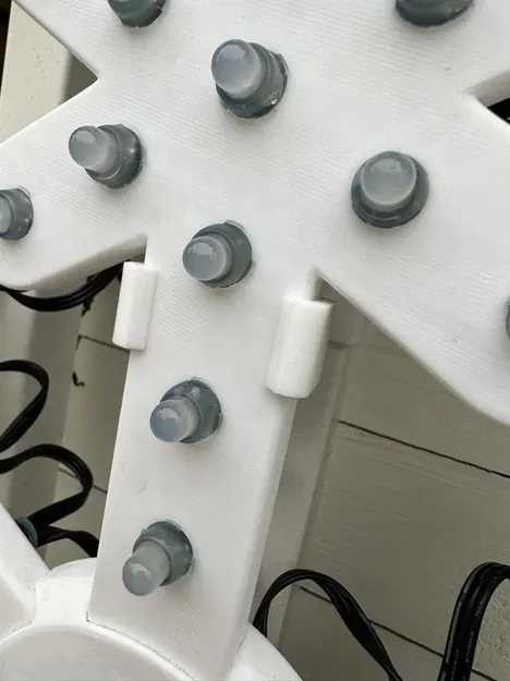 Giá đỡ LED hình bông tuyết cho lan can vuông - Image 2