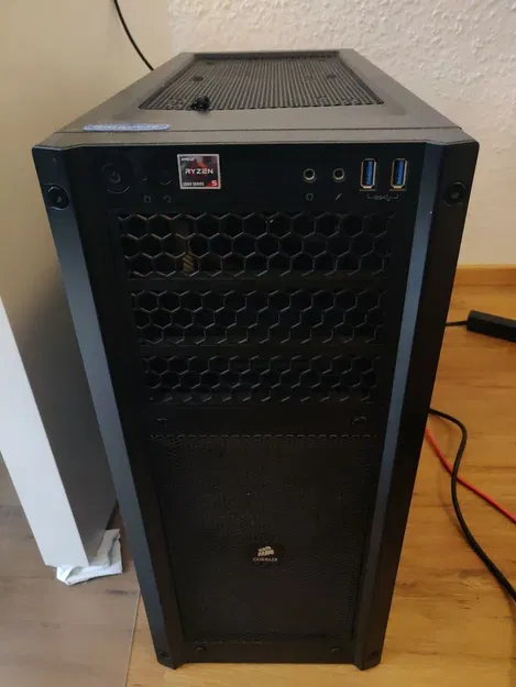 Nắp che khay ổ đĩa 5.25" họa tiết lục giác cho Corsair 300R - Image 1