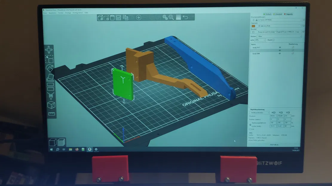 Gắn màn hình di động 14" lên giá Vesa 100 cho màn hình khác - Image 2