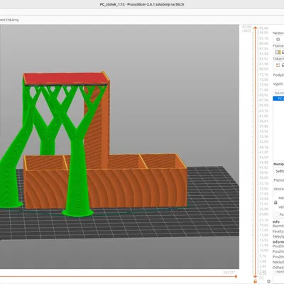 Bàn làm việc mini tỷ lệ 1:12 cho mô hình đồ chơi