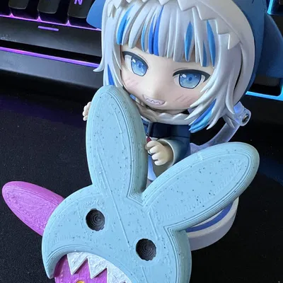 Kẹp tóc Gawr Gura hình cá mập thỏ