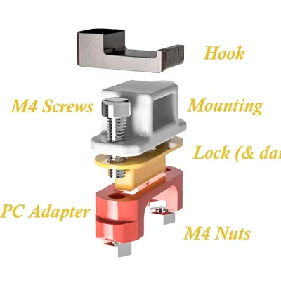 Giá treo thùng máy tính Qube 500 dưới bàn (mẫu thử)