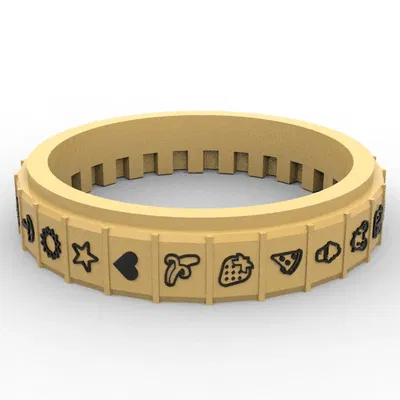 Bánh xe chữ CRYPTEX với biểu tượng động vật và trái cây