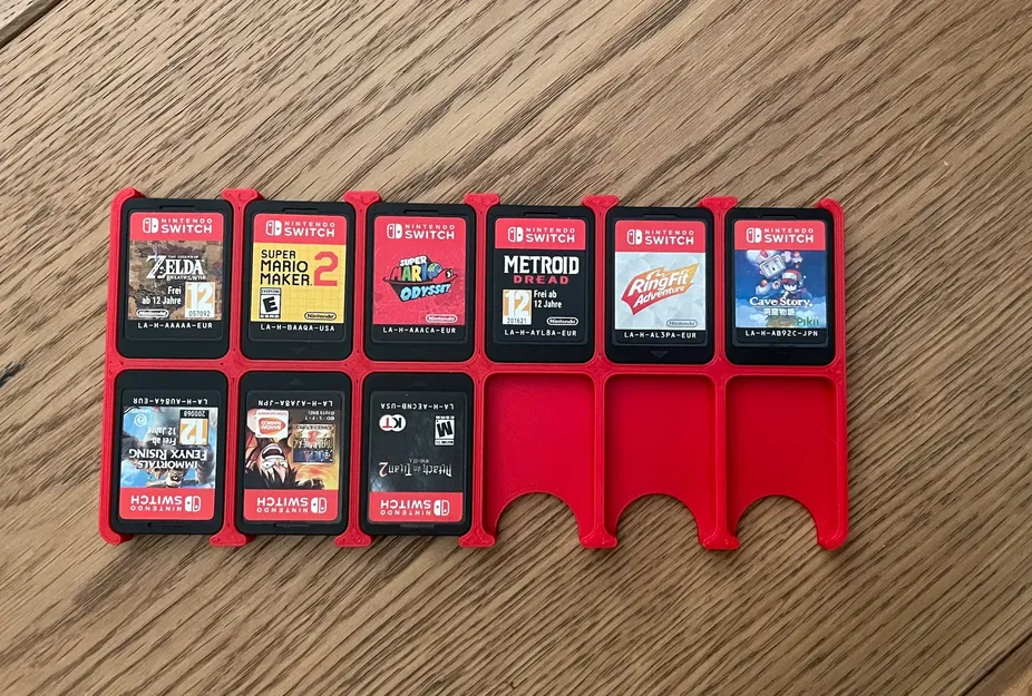 Giá đỡ trò chơi Nintendo Switch cho 6 hoặc 12 băng cartridge - Image 1