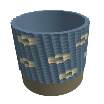 Chậu cây trang trí hình học E01