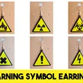 Bông tai biểu tượng cảnh báo độc đáo - Thumbnail 1