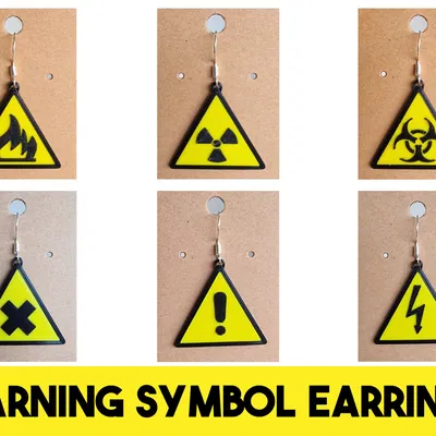 Bông tai biểu tượng cảnh báo độc đáo