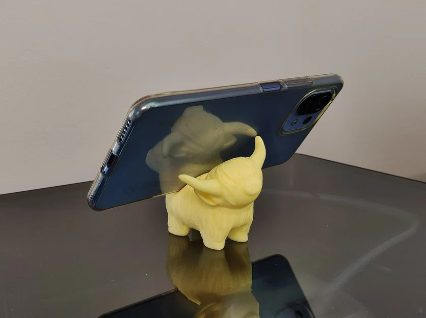 Giá đỡ điện thoại hình bò Highland nhỏ dễ thương - Image 2