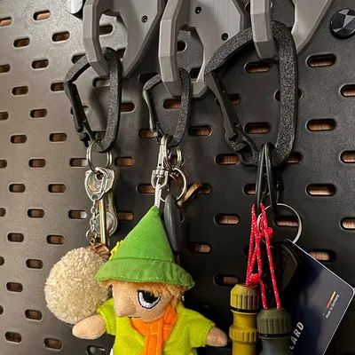 Móc treo chìa khóa cho bảng Skadis với carabiner