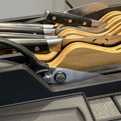 Giá đỡ Gridfinity 6x1 cho kéo bếp và thảo mộc Oxo