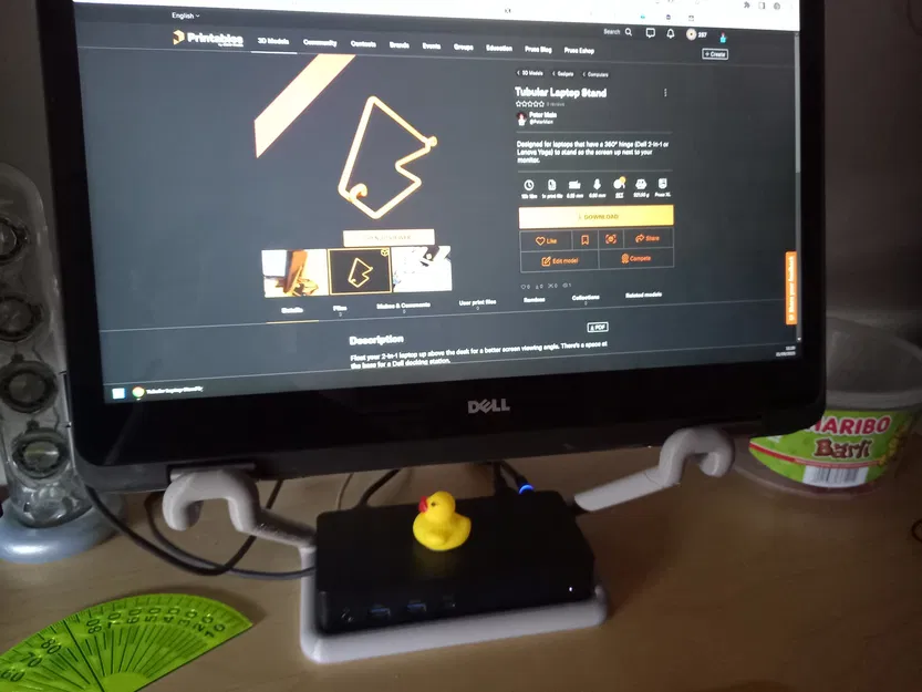 Giá đỡ laptop hình ống cho máy tính 2 trong 1 - Image 1