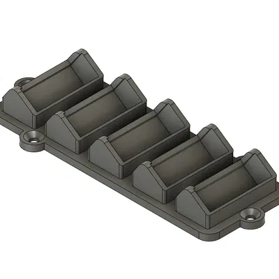 Giá đỡ WAGO 5x 5W cho DIN liền với lỗ lắp đặt