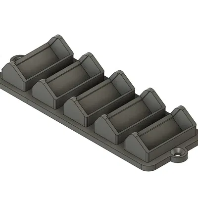 Giá đỡ WAGO 5x 5W cho DIN liền với lỗ lắp đặt