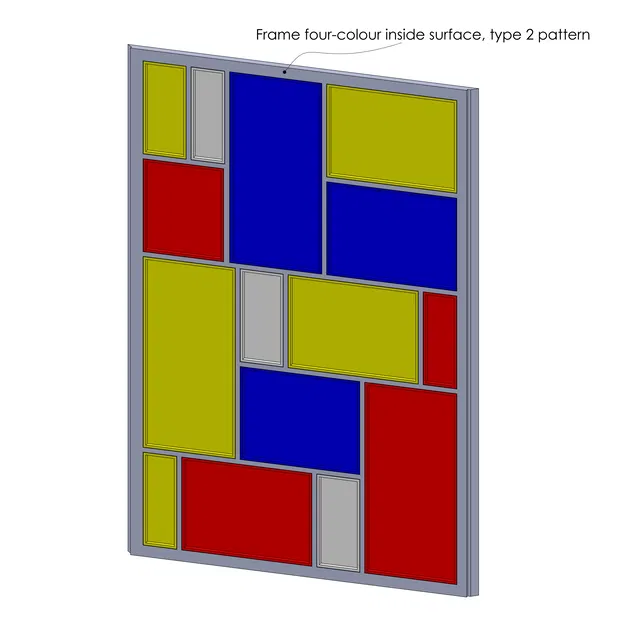 Đèn bàn Mondrian nhiều màu sắc inspir từ họa sĩ Piet Mondrian - Image 10