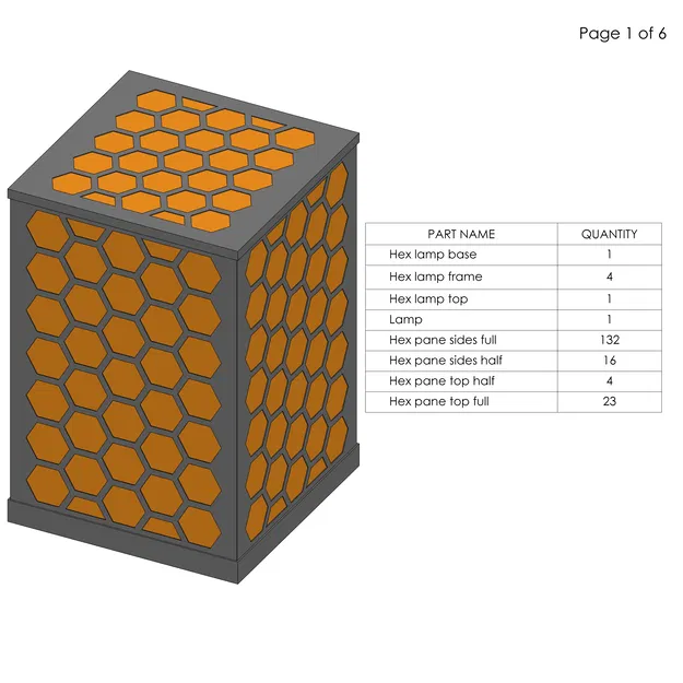 Đèn bàn hình lục giác màu đen và cam cho không gian làm việc Prusa - Image 4
