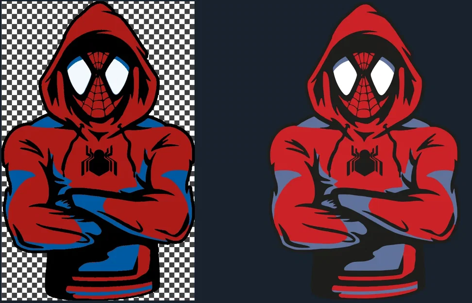 Nhân vật Spider Man trong áo hoodie của HueForge - Image 1