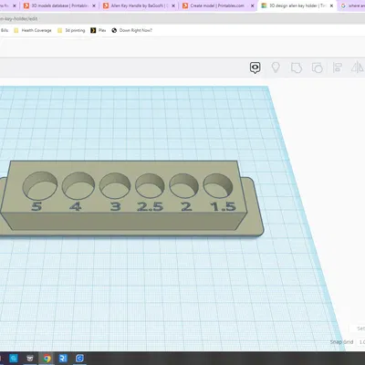 Giá đỡ chìa khóa Allen Gridfinity