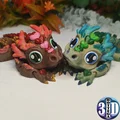 Rồng nhỏ dễ thương có khớp nối, in sẵn không cần hỗ trợ - Thumbnail 2