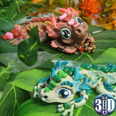 Rồng nhỏ dễ thương có khớp nối, in sẵn không cần hỗ trợ