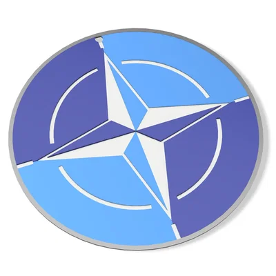 Móc khóa biểu tượng NATO/OTAN 60mm in 3D