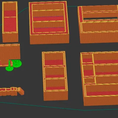 Nội thất phòng khách cho ngôi nhà búp bê