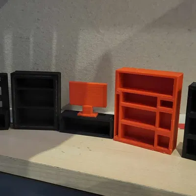 Nội thất phòng khách cho ngôi nhà búp bê