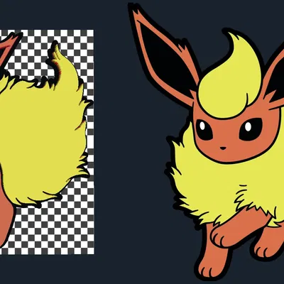 Mô hình Flareon đa sắc màu trong nghệ thuật HueForge