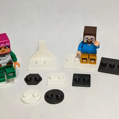 Giá đỡ minifigure LEGO nhiều hình dạng và giá treo tường
