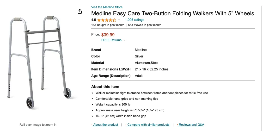 Chân thay thế cho xe đẩy hỗ trợ người già - Image 6