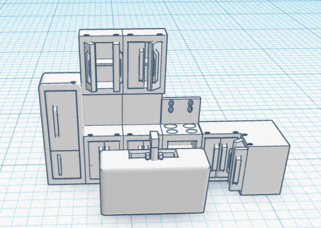 Bếp mini cho ngôi nhà búp bê - Image 1