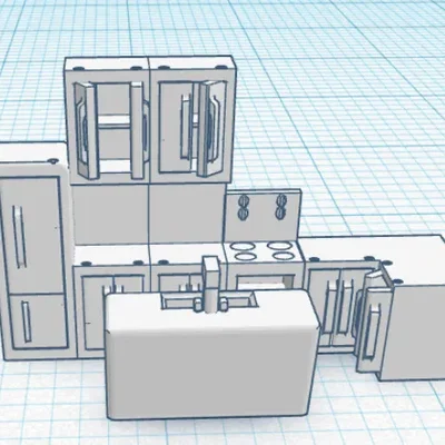 Bếp mini cho ngôi nhà búp bê