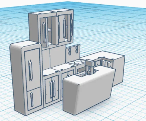 Bếp mini cho ngôi nhà búp bê - Image 2
