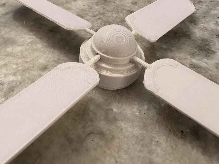 Quạt trần mini cho đồ nội thất nhà búp bê - Image 1