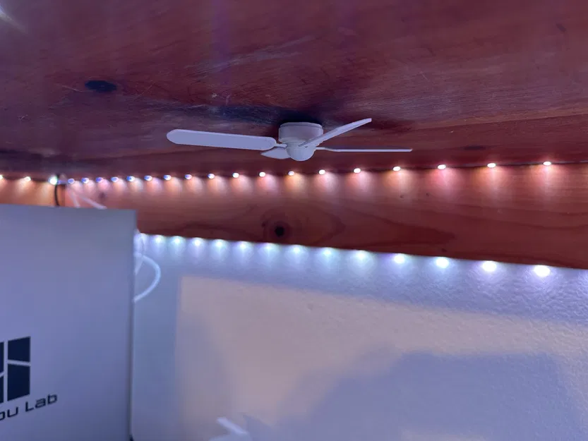 Quạt trần mini cho đồ nội thất nhà búp bê - Image 3