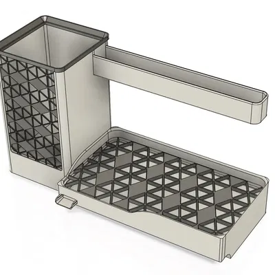 Giá đỡ tổ chức bồn rửa hình học gọn gàng