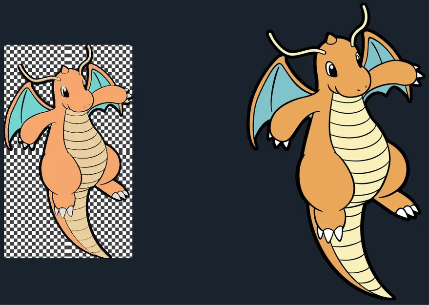 Rồng Dragonite đa sắc màu từ HueForge - Image 2