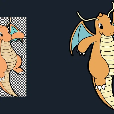 Rồng Dragonite đa sắc màu từ HueForge