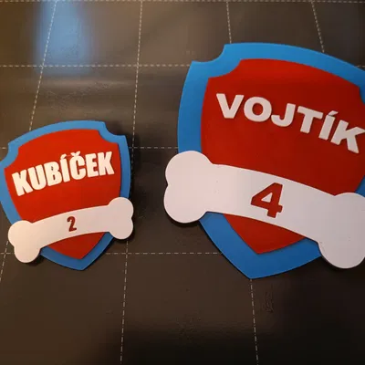 Biểu trưng Paw Patrol cá nhân hóa với tên của bạn