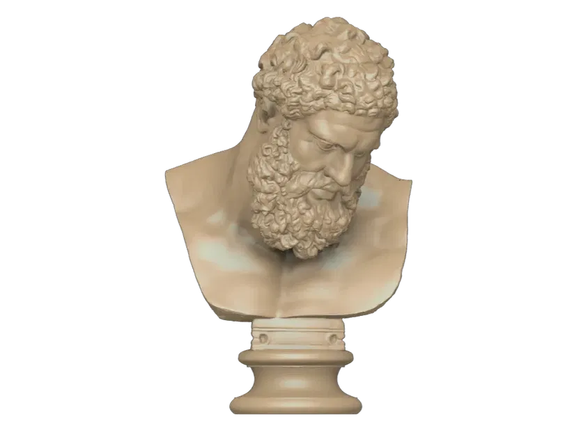 Tượng bán thân Hercules Farnese bằng đá cẩm thạch - Image 2